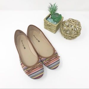 American Eagle Multicolor Striped Ballet Flats - 6